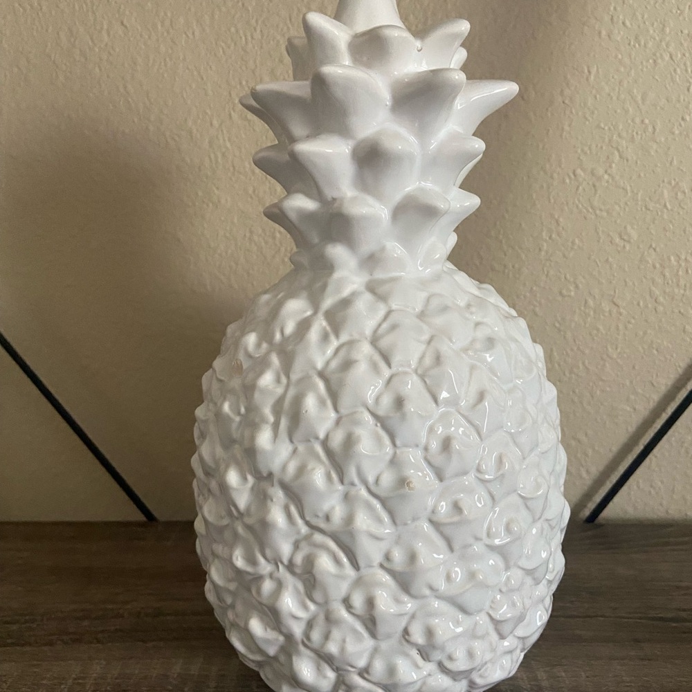 White Ceramic Pineapple Decor